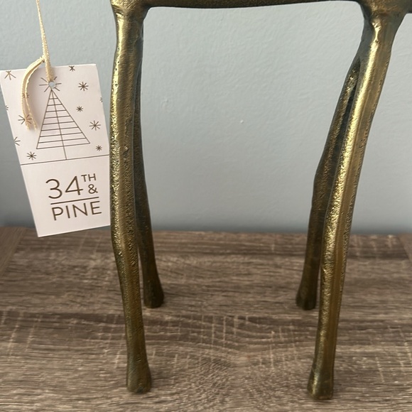 COPY - 34th & Pine Christmas Reindeer Brass Gold Tone Pottery Barn Style NEW - Picture 5 of 6